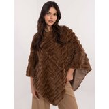 Wool Fashion Italia Poncho-AT-PN-2347.16-brown | Shoptok.si