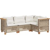  4-dijelni set vrtnih sofa s jastucima bež od poliratana | shoptok.hr