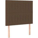  Box spring postelja z vzmetnico LED temno rjava 90x200 cm blago, (20937919) | Shoptok.si