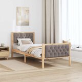  Krevetna konstrukcija Sivo-smeđa 75 x 190 cm Čvrsto borovo drvo | Eponuda.com