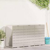 vidaXL Skladištenje kanti za 3 kante Srebrno 340 x 77.5 x 115.5 cm | shoptok.hr