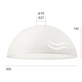  zamensko staklo sfera E27 140x300 mm belo | Eponuda.com