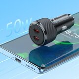 hoco. Auto punjač NZ14B 50W 3A 2 x USB-C crni | shoptok.hr
