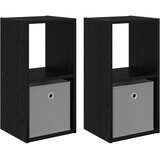  Noćni ormarić s ladicama 2 pcs Crni hrast 30,5 x 27 x 59,5 cm | shoptok.hr