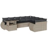  10-dijelni set vrtnih sofa poliratan s jastucima svijetlosivi | shoptok.hr