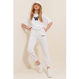 Trend Alaçatı Stili Women's Ecru W Printed Tracksuit Cene