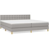  Krevet s oprugama i madracem svjetlosivi 200 x 200cm od tkanine | shoptok.hr