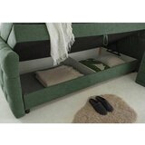 MID.YOU POSTELJA BOXSPRING 180 cm x 200 cm , tekstil, leseni material olivno zelena | Shoptok.si