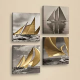 Evila Originals ukrasna višedijelna slika boats, 33 x 33 cm