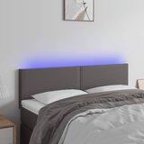 vidaXL LED uzglavlje sivo 144 x 5 x 78/88 cm od umjetne kože Cijene
