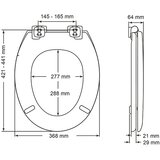  WC SJEDALO NEW YORK S CRNIM MAT ŠARNIRIMA BEMIS | shoptok.hr