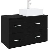  Set namještaja za kupaonicu 2 kom. Crni hrast Konstruirano drvo Crna 49,5 x 41 x 79,5 cm | Shoptok.si