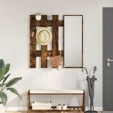 vidaXL Vješalica za kapute na zidu Dimljeni hrast 100 x 10 x 100 cm | shoptok.hr