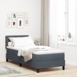  Podupirač s madracem Tamnosiva 80x200 cm Baršun | shoptok.hr
