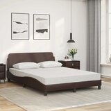  Krevet s madracem Dover smeđi 140x200 cm od umjetne kože | shoptok.hr