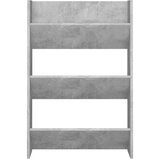  Zidni ormarić za cipele siva boja betona 60 x 18 x 90 cm drveni - Beton siva 1 90 cm 60 cm | shoptok.hr