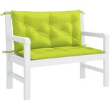  Jastuk za vrtnu klupu jarkozeleni 100x(50+50)x7 cm od tkanine | shoptok.hr