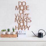 Atelier Del Sofa zidna dekoracija Do More Of What Makes You Happy, 41x70 cm, 1.5 mm, Bakar Cene