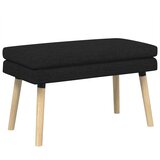  Klupa s dvostrukim slojem Crna 80 x 40 x 47 cm Tkanina | shoptok.hr