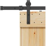  Klizna vrata NARVIK Prirodna i crna 85 x 210 cm (213,5 cm) | shoptok.hr