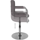  Barski stolac od tkanine smeđe-sivi Tupe | shoptok.hr