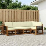  Set vanjskih sofa 5 kom. Prirodna i krem Poliester | Shoptok.si