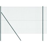 vidaXL varjena žična ograja z 13 stebri Zelena 1.5x50 m Kovina | Shoptok.si