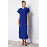 Trendyol Blue A-line Short Sleeve Woven Dress Cene