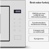 Klarstein velaire vgradna mikrovalovna pečica z žarom | žar 1200 w | mikrovalovna pečica 850 w | 60 cm | Shoptok.si