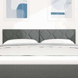 vidaXL Naslon za glavo Diamantni Bloki Temno Siva 140 cm Tkanina | Shoptok.si