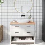 vidaXL Kupaonska radna ploča 100x50x2 cm netretirano masivno drvo | shoptok.hr