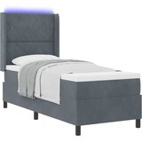  Krevet s opruga kutije Tamno siva 80 x 200 cm Baršun | shoptok.hr