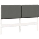 vidaXL Tapecirano vzglavje z vzglavjem Bela in svetlo siva 135 cm, (5000109496) Cene