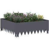  Ograda oko Travnjaka 4 kom. 60 x 60 x 20 cm Čelik Antracit | shoptok.hr