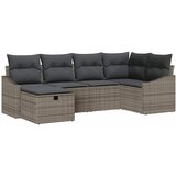 vidaXL Vrtna sedežna garnitura 6 pcs Siva 55 x 62 x 69 cm Poly ratan, (5000020592) | Shoptok.si