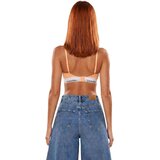 Calvin Klein Jeans Triangel / Brez opore LIGHTLY LINED TRIANGLE LV00QF8498 Rožnata Cene