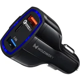 auto punjač quick charge 3.0 / 2 x usb + usb type-c izlazi 7A