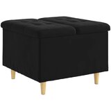  Otoman za pohranu s jastukom Crna 60 x 60 x 45 cm Baršun | shoptok.hr