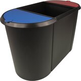 Helit sistemski koš za papir, trio, pokrov moder / rdeč, osrednji del črn, de 2 kosa Cene