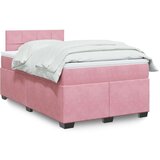 vidaXL Krevet s oprugama i madracem ružičasti 120 x 190 cm baršunasti | shoptok.hr