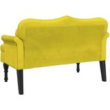  Klupa s jastucima Žuta 120 5 x 65 x 75 cm baršunasta | shoptok.hr