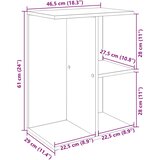  Noćni ormarić beton siva 46,5x29x61 cm konstruiranog drva | shoptok.hr