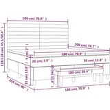 vidaXL Krevet s oprugama i madracem crni 180x200 cm od tkanine | shoptok.hr