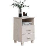  Noćni ormarići HAMAR 2 kom bijeli 40x35x62 cm masivna borovina | Eponuda.com