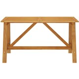 Maison Chic vrtna miza - vrtna jedilna miza 140x70x73,5 cm trden akacijev les, (21715504) | Shoptok.si