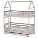 Molarem Home Drveni dječji krevet na kat Iga s tri kreveta i ladicom - kašmir - 160x80 cm - Bez madraca | shoptok.hr