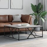  Stolić za kavu siva boja hrasta 100x100x40 cm konstruirano drvo | shoptok.hr