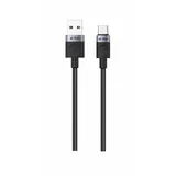 iPEAX KABEL TEXTILE USB-A/USB-C 1,5M, 60W, 3A, USB 2.0 BLACK