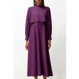 Trendyol Dark Purple Aller Piece Detailed Woven Dress | shoptok.hr