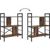 vidaXL Polica Dimljeni hrast 75 x 30 x 91 cm Konstruirano drvo | shoptok.hr